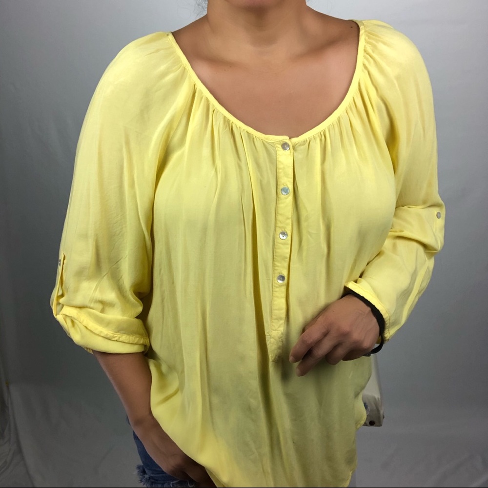 INTRO CASUAL ELEGANCE YELLOW TOP SIZE XL